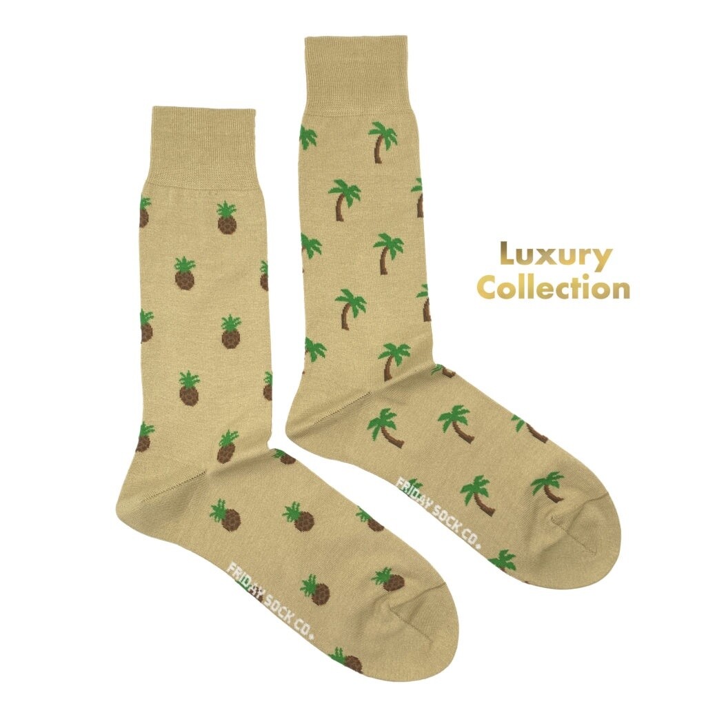 Men&#39;s Luxury Palm Tree &amp; Pineapple Socks