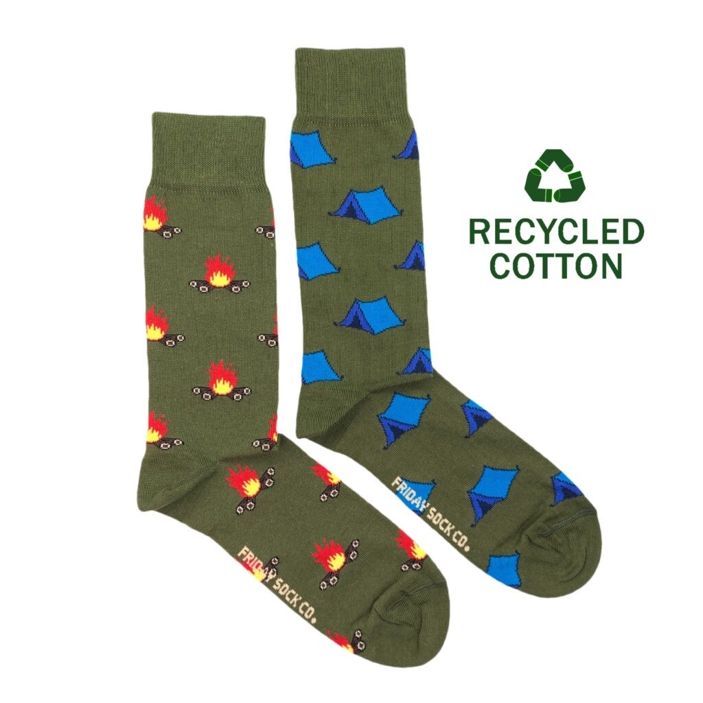 Men&#39;s Recycled Cotton Tent &amp; Campfire Socks