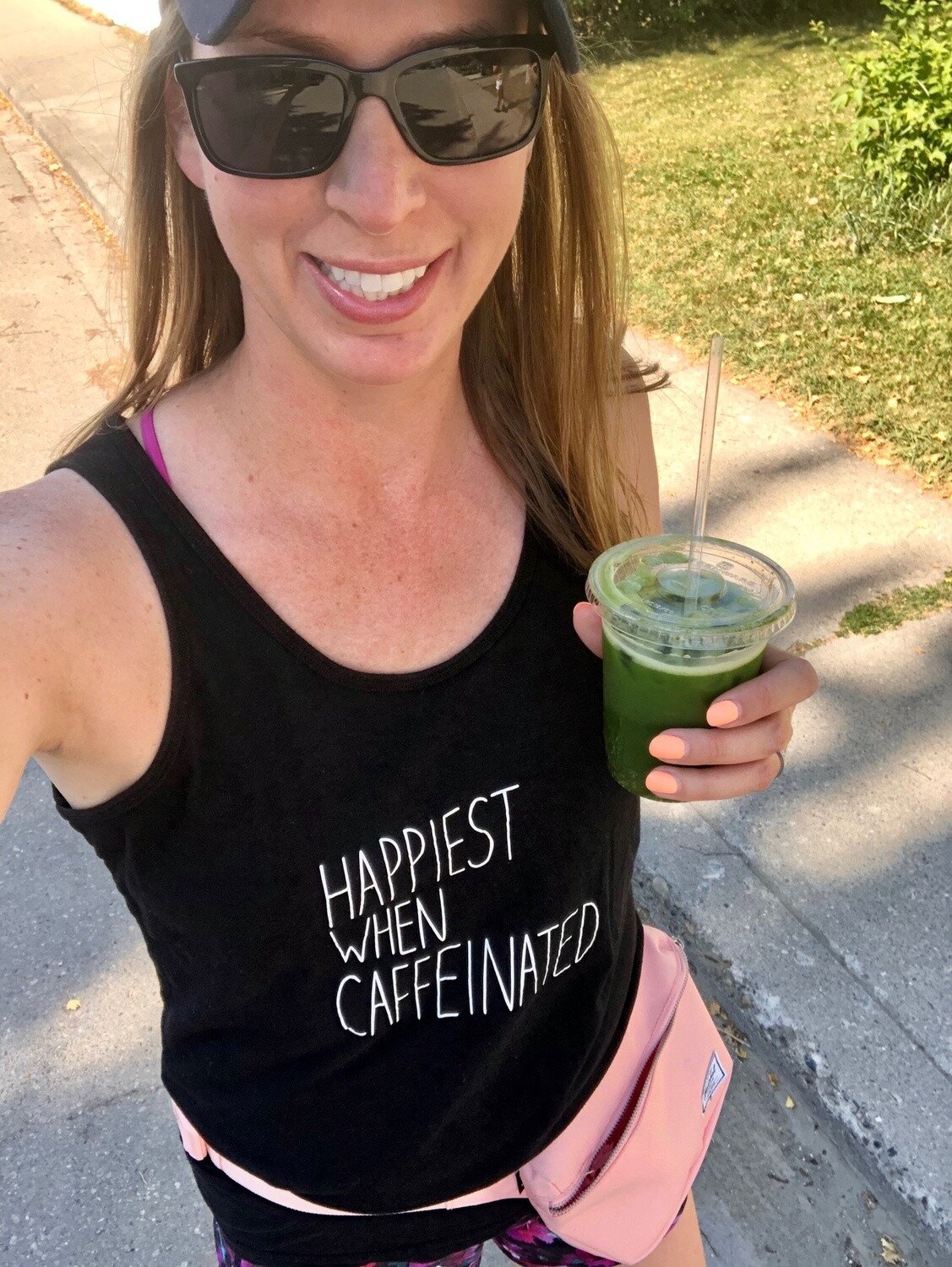 Happiest When Caffeinated Tank Top