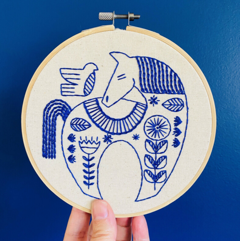 Holiday Hygge Horse Complete Embroidery Kit