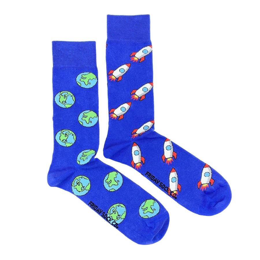 Men&#39;s Rocket &amp; Earth Space Socks