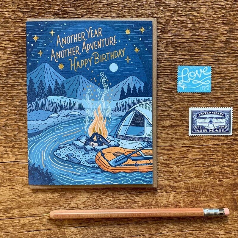 Campfire Birthday Card