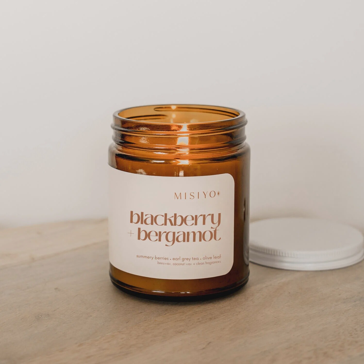 Blackberry + Bergamot, Length: 9oz candle jar