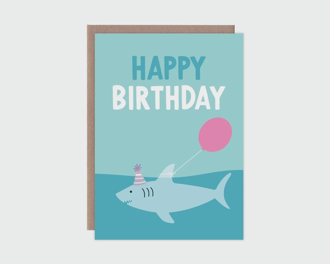 Shark Birthday Card