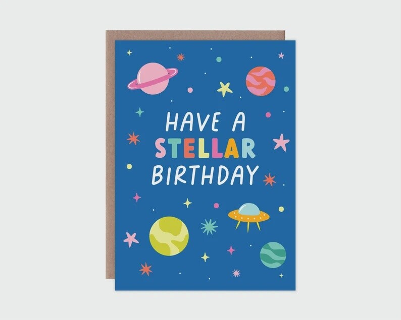 Space Birthday Card