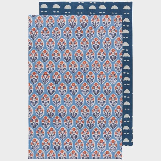 Vista Block Printed Dishtowel Set of 2