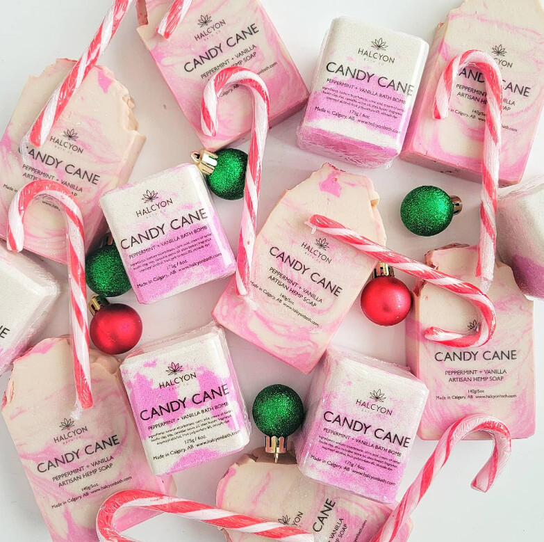 Candy Cane Bath Bomb
