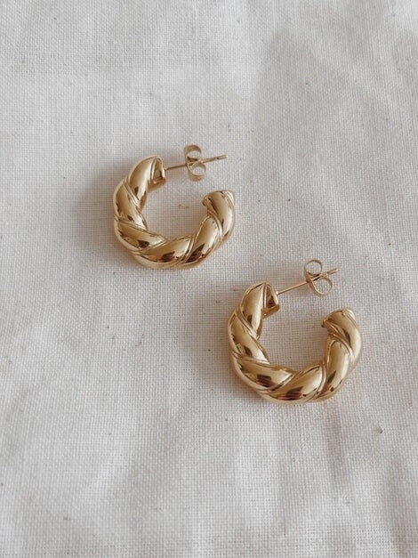 Twist Rope Hoop Earrings