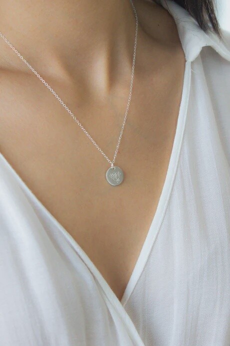 Birth Flower Necklace July Sterling Silver