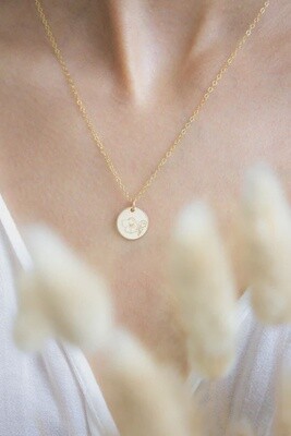 Birth Flower Necklace January Gold Filled