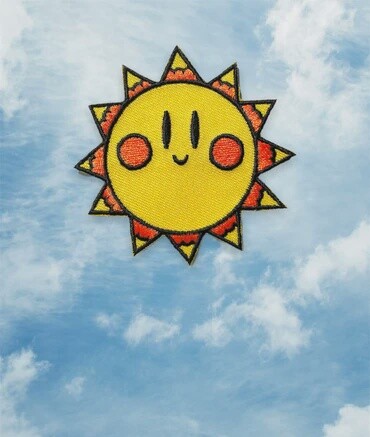 Smiling Sun Iron On Patch
