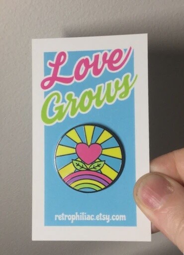 Love Grows Enamel Pin
