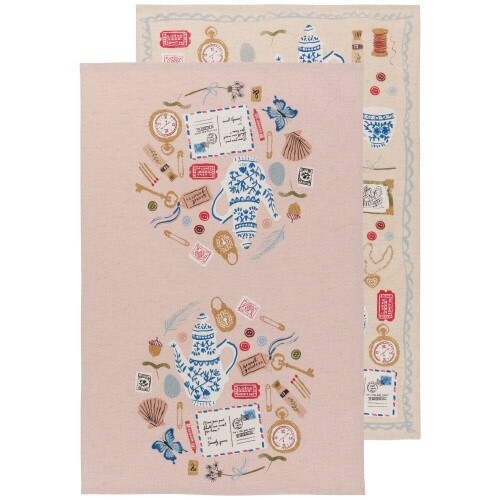 Finders Keepers Printed Dishtowel Set of 2