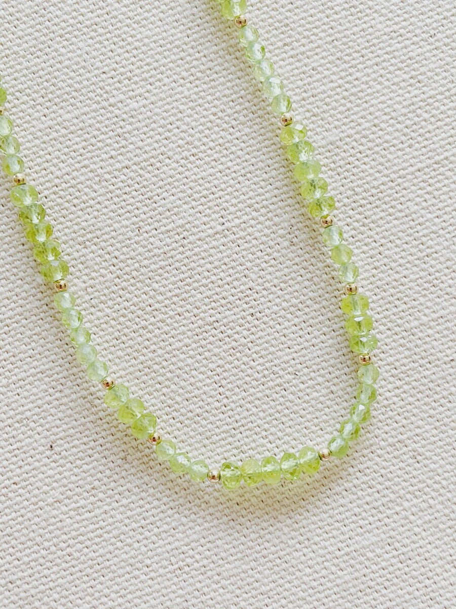 Peridot Bean Point Necklaces