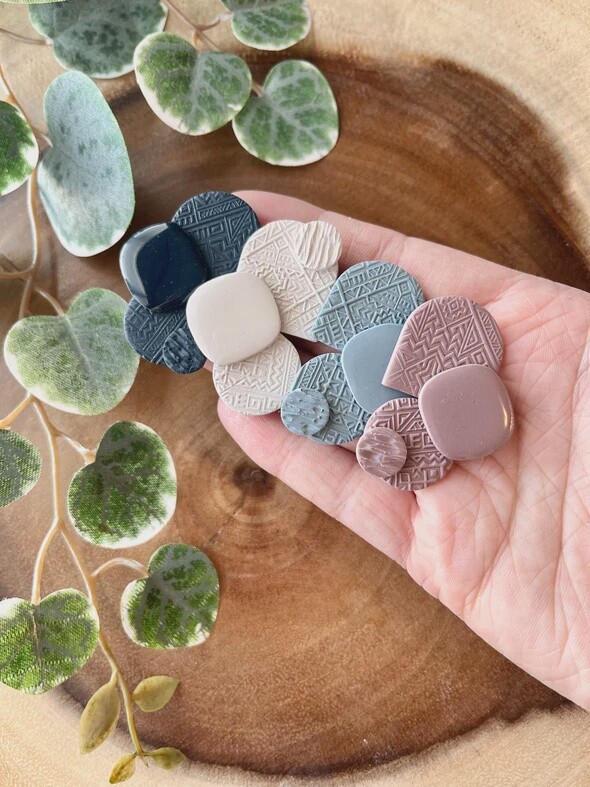 Beige Statement Studs