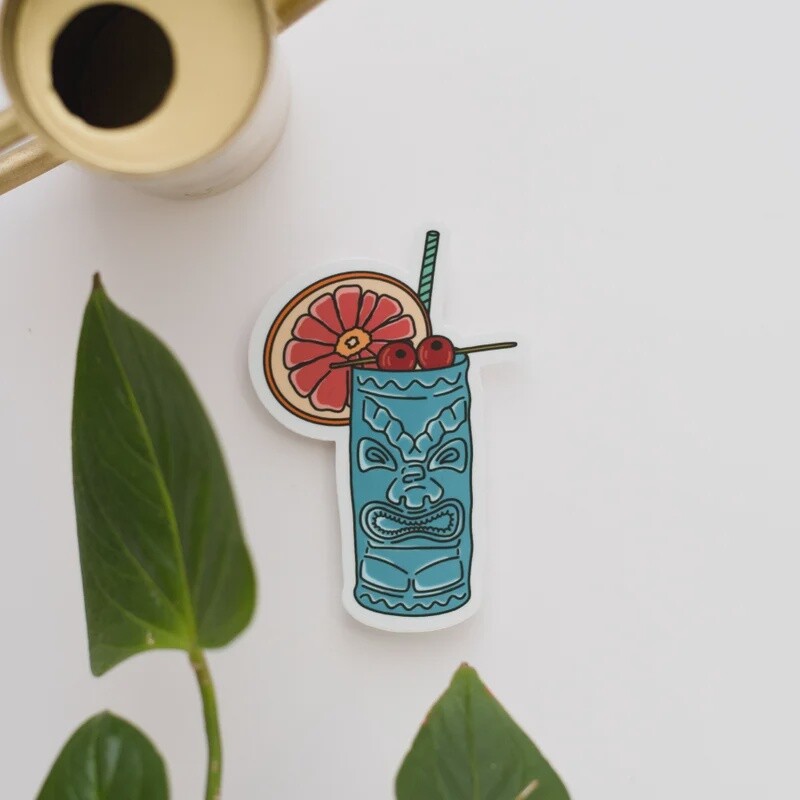 Tiki Mug Vinyl Sticker