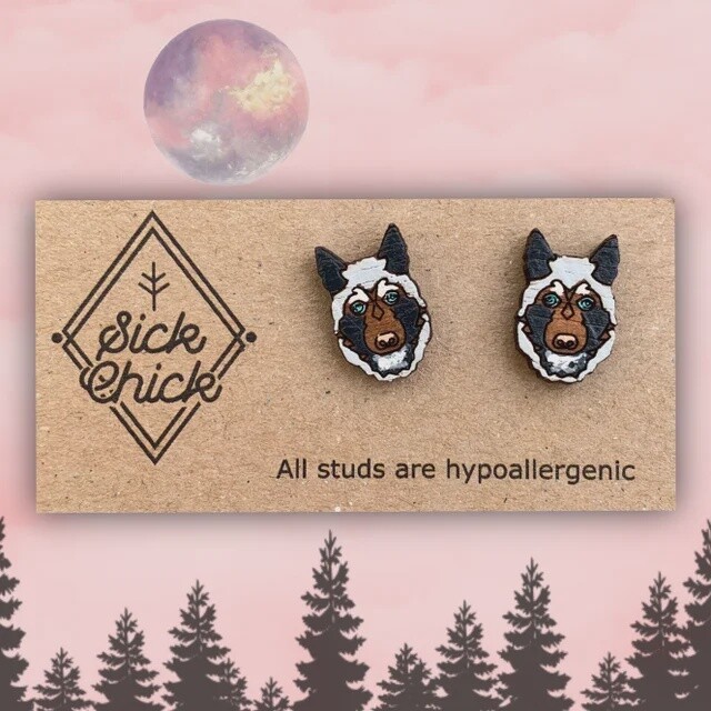 Earrings Huskies