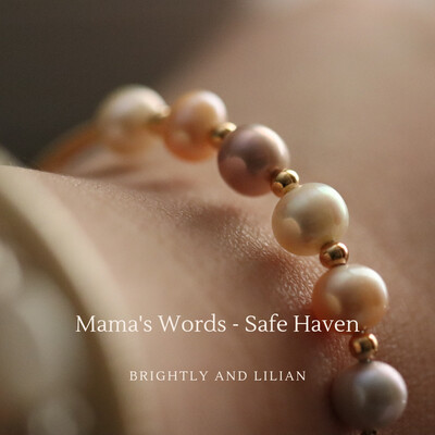 Mama&#39;s Words - Safe Haven (Gold Pearl Bracelet)
