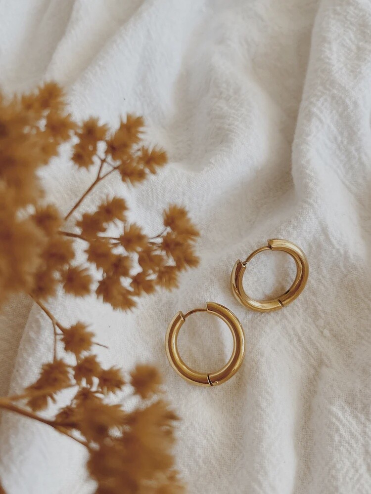 Gold Absolutely Hooped Earrings