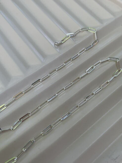 Love Link Chain In Silver, Length: 16&quot;