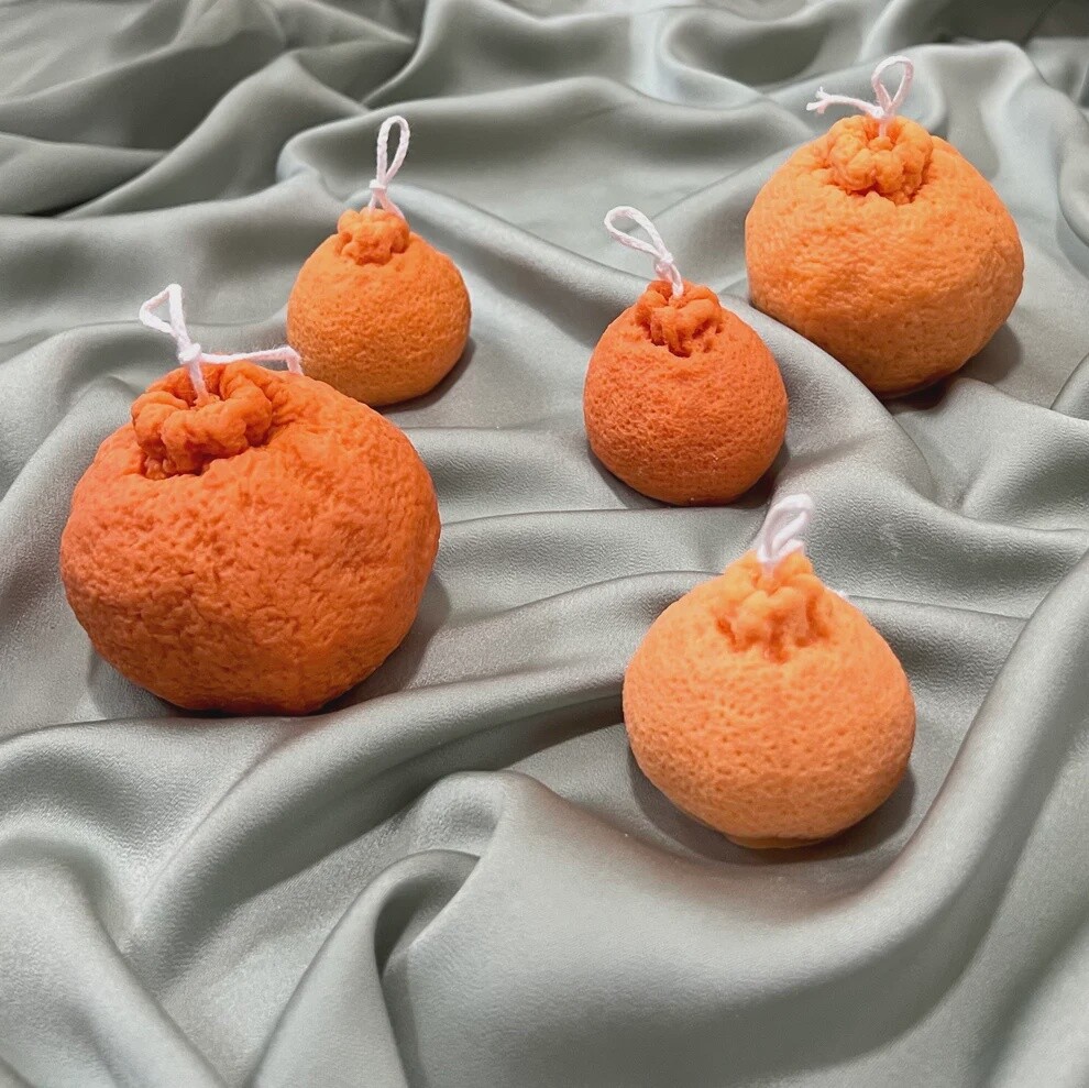 Orange Shaped Candle Set