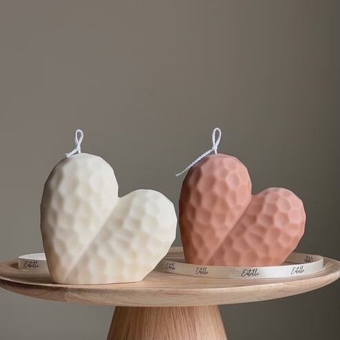 Large Heart Candle