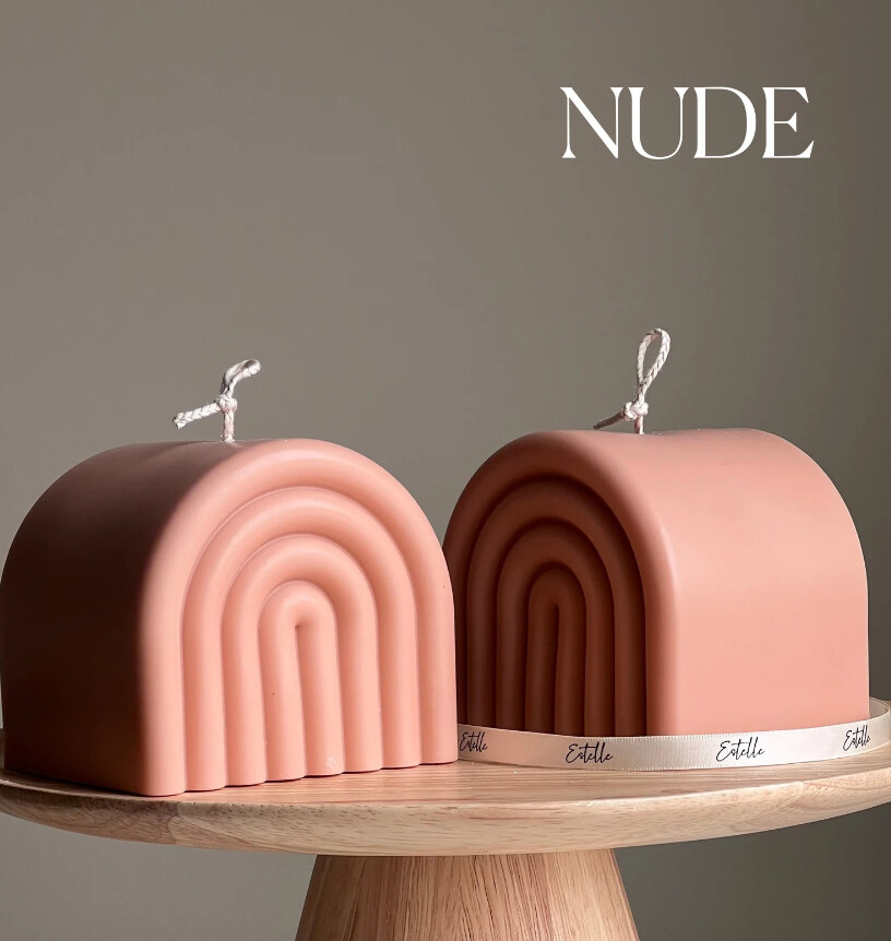 Large Rainbow Arch  Candle, Colour: Nude