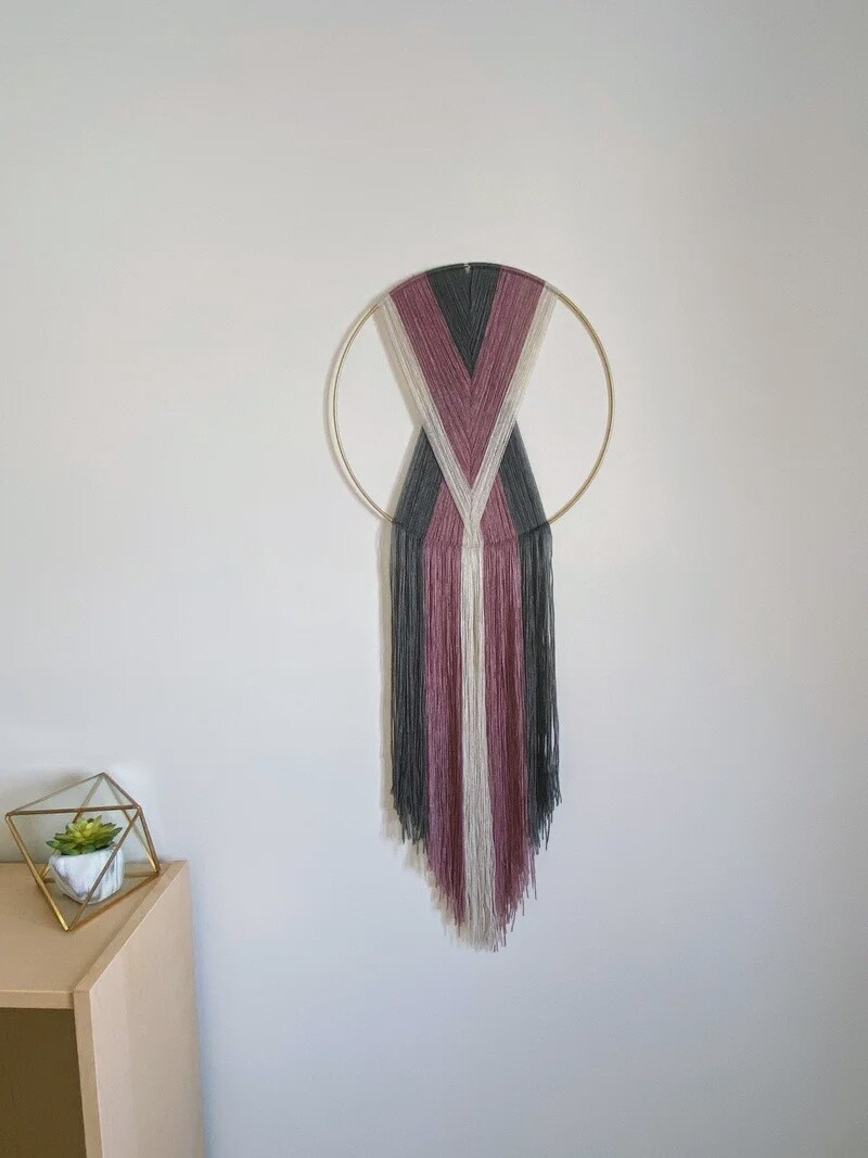 Tri Colour Yarn Art Hoop