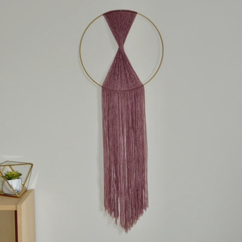 Pink Crossover Yarn Art Hoop