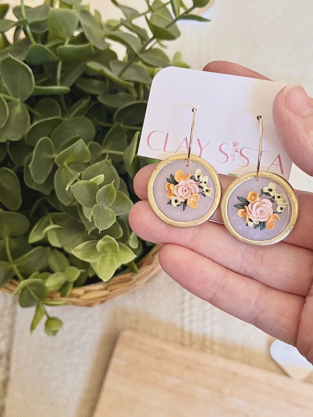 Gold Rimmed Summer Dangles