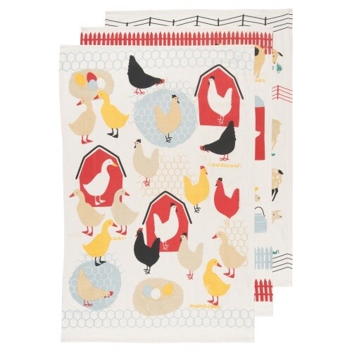 Farm To Table Bakers Floursack Dishtowels Set of 3