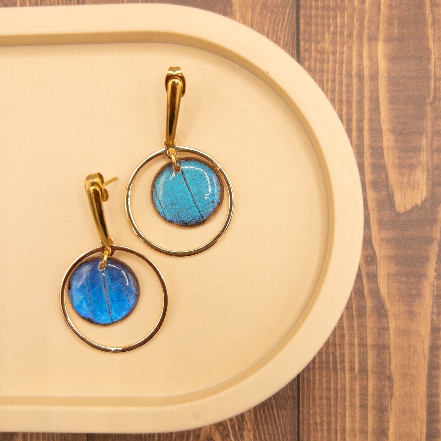 Blue Morpho Dangling Earrings