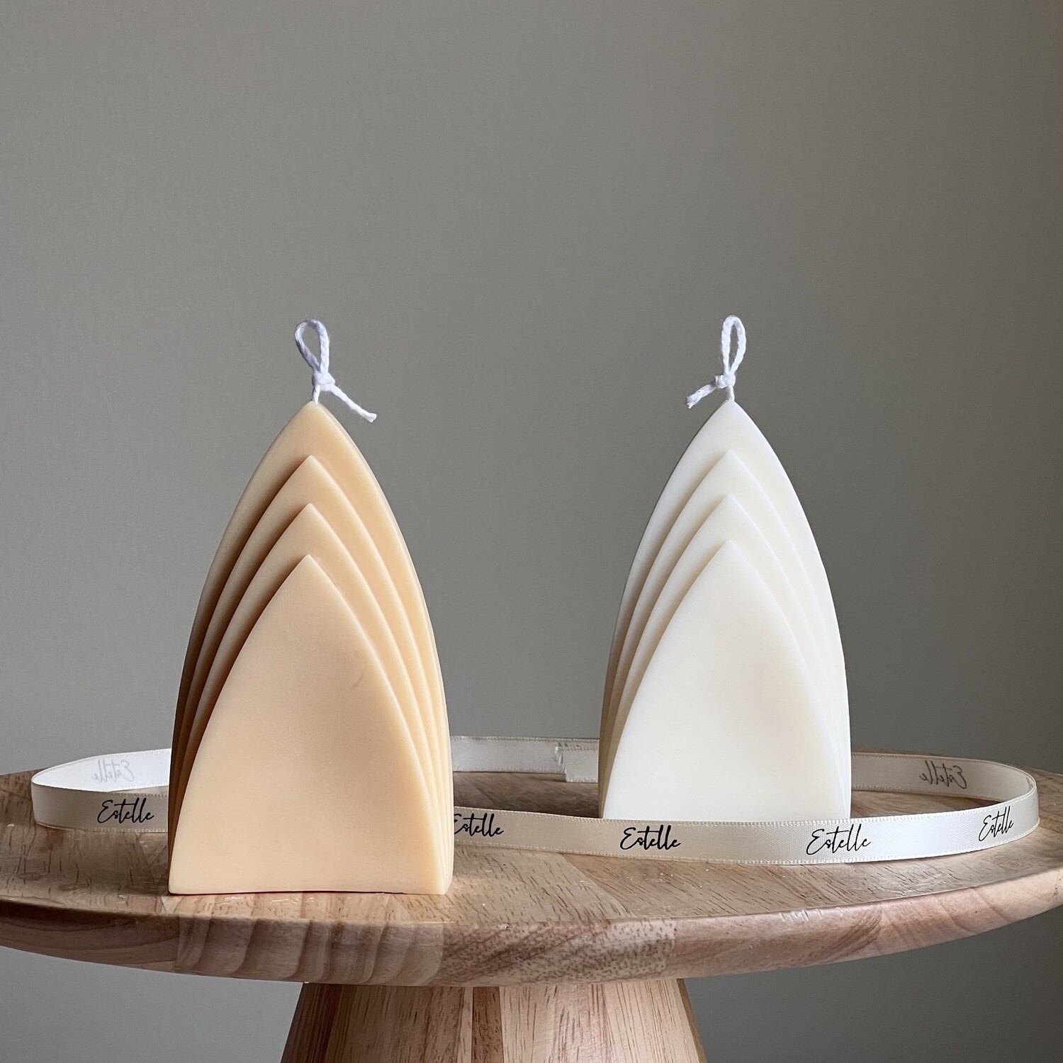 Geometric Peak Pillar Candle