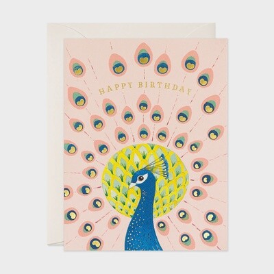 Peacock Birthday Greeting Card
