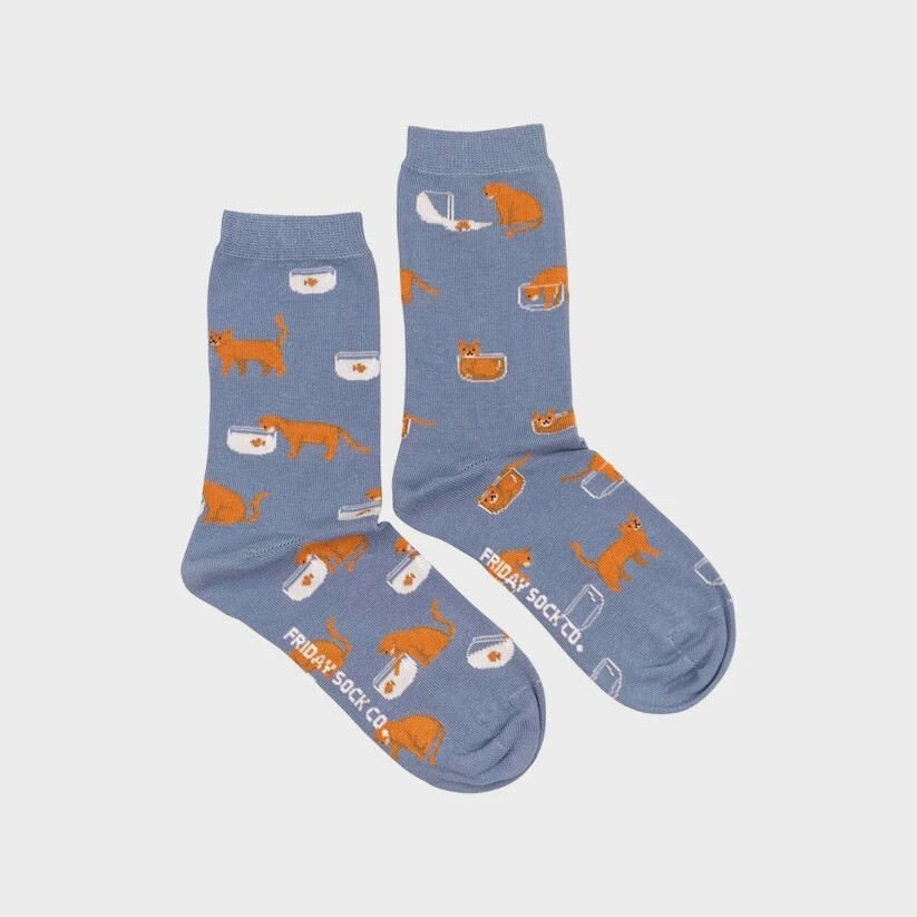 Women&#39;s Cat &amp; Goldfish Socks