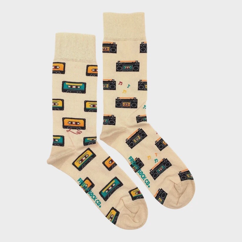 Men&#39;s Cassette and Boom Box Socks
