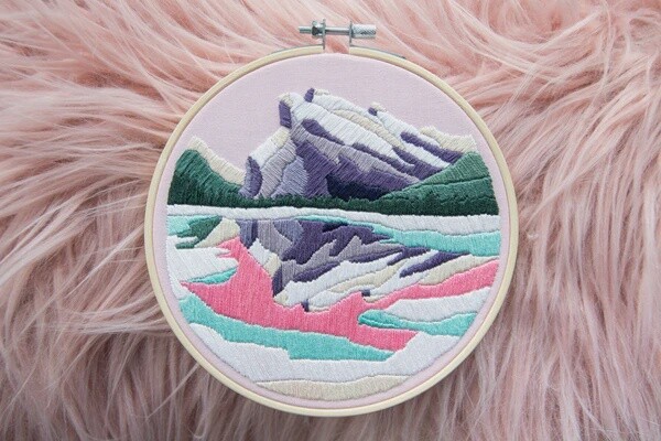 Mount Rundle DIY Embroidery Kit