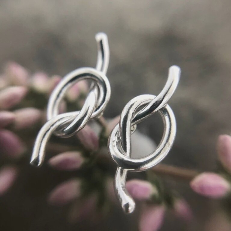 Silver Knot Studs