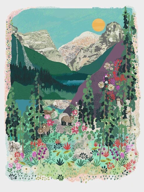 Banff Rocky Mountain Art Print