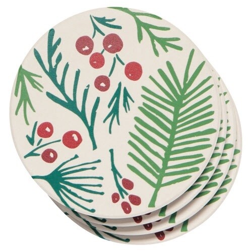 Coaster Soak Up Bough &amp; Berry