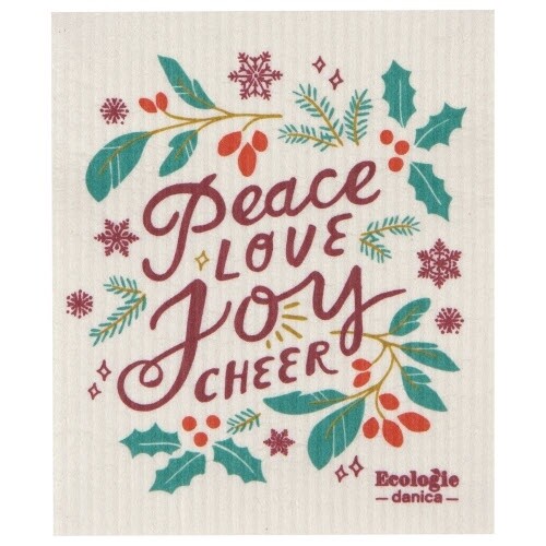 Peace and Joy Swedish Sponge Cloth