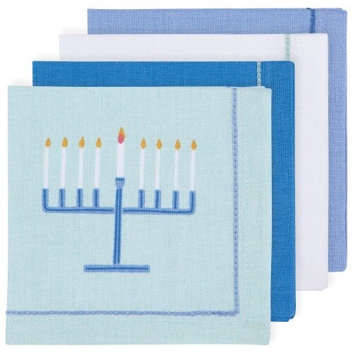 Bright Hanukkah Cocktail Napkins Set of 4