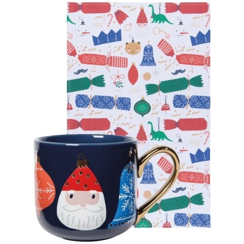 Christmas Charms Mug and Dishtowel Set of 2