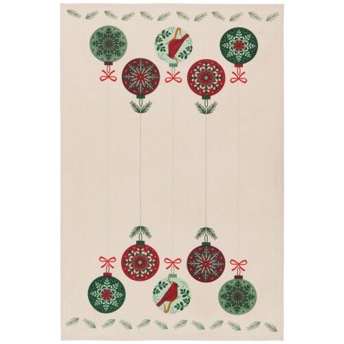 Good Tidings Printed Cotton Dishtowel