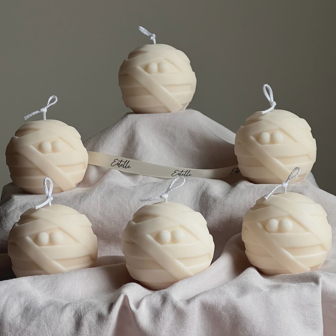 Cute Halloween Mummy Candle