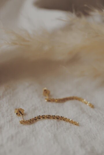 Sparkle Drop Chain Studs