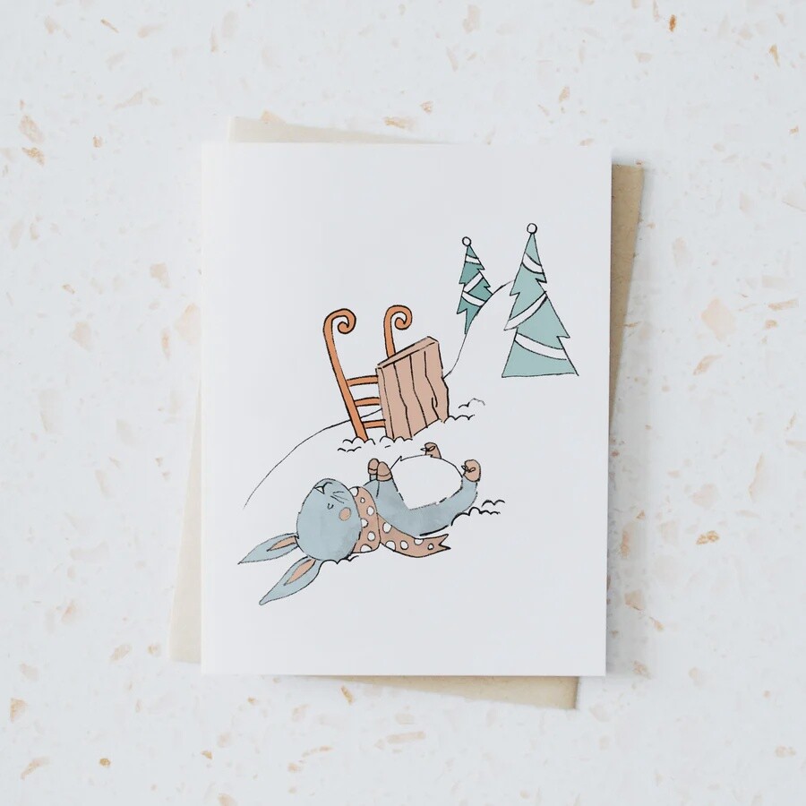 Bunny Sled Card