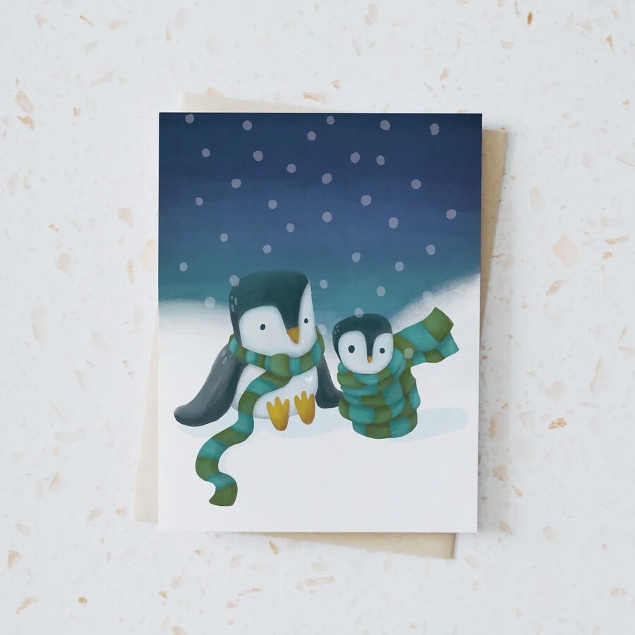 Penguin Scarf Card