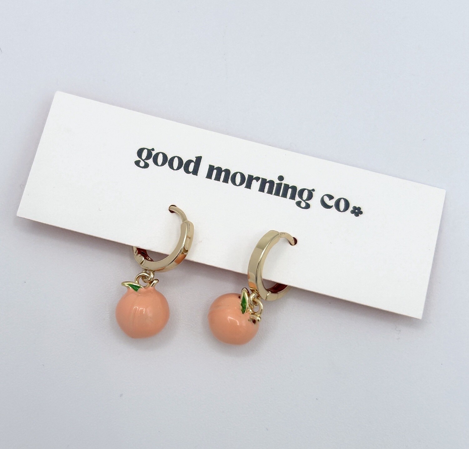 18K Gold Peach Charms