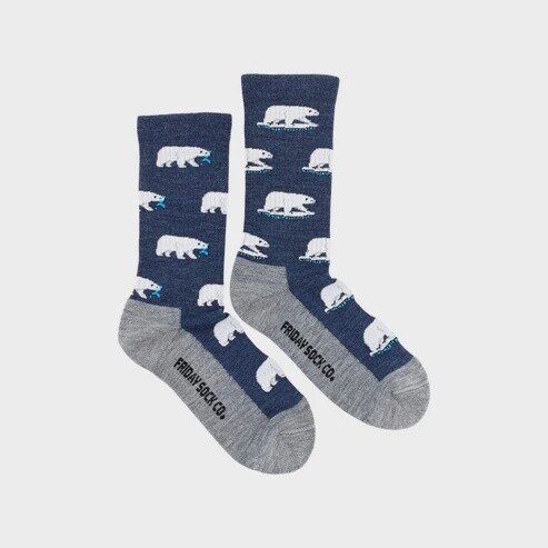 Women&#39;s Polar Bear Merino Wool Socks